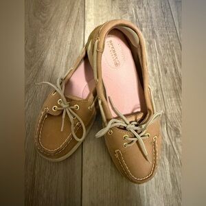 Sperry Light Brown Leather Flats
